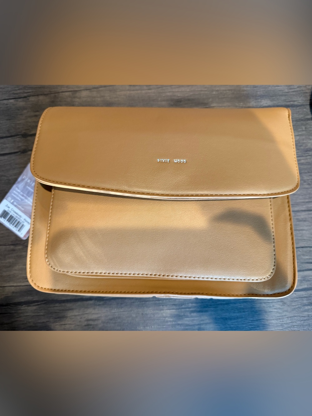 Pixie Mood Tan Crossbody Flap Bag